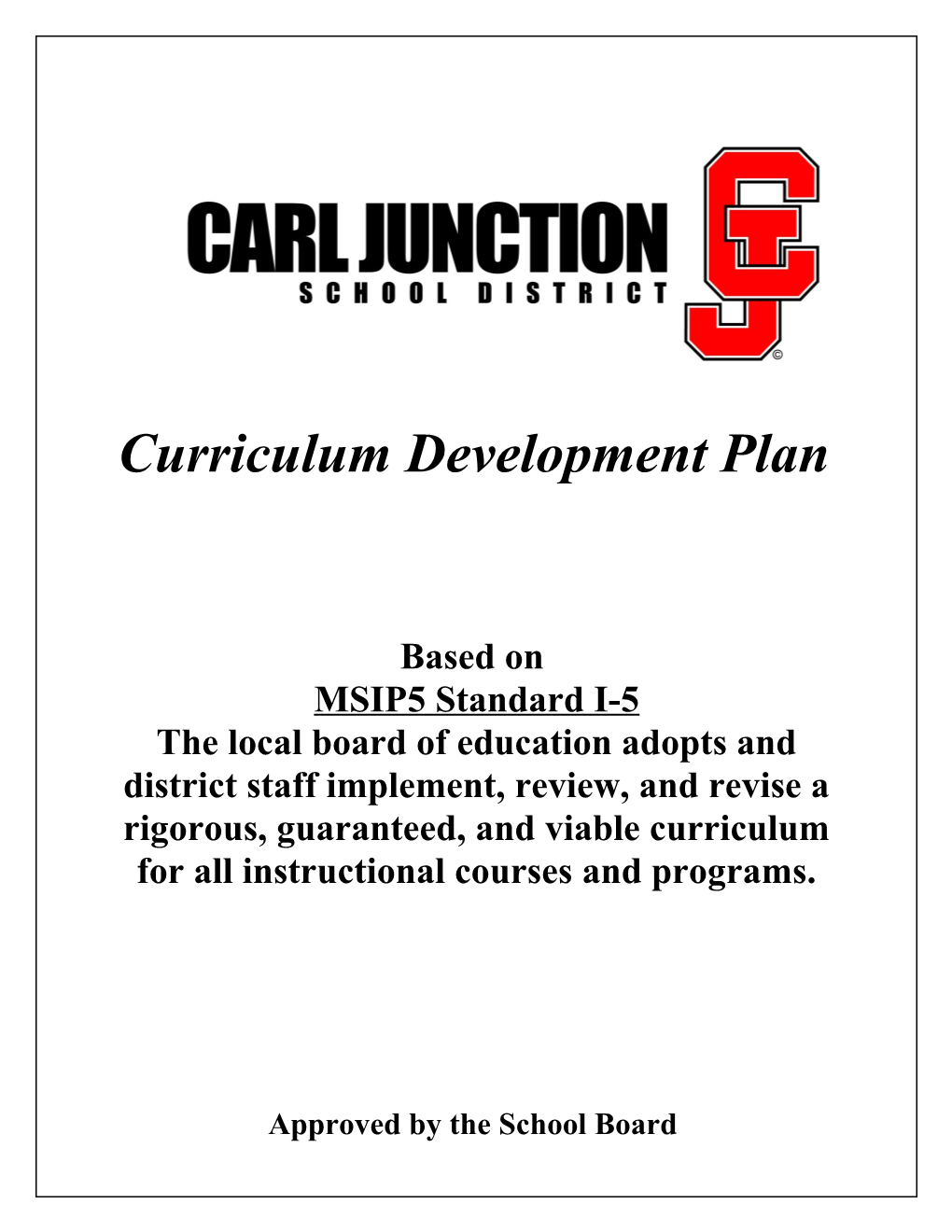 Curriculum Development Plan