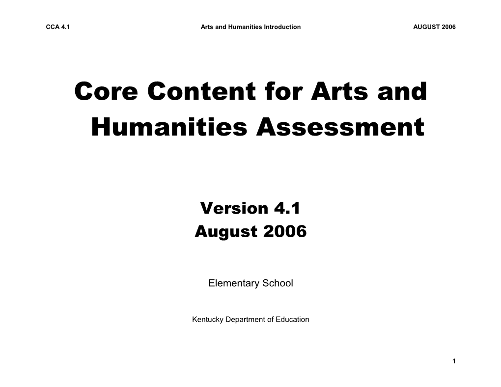 Core Content for Mathematics Assessment