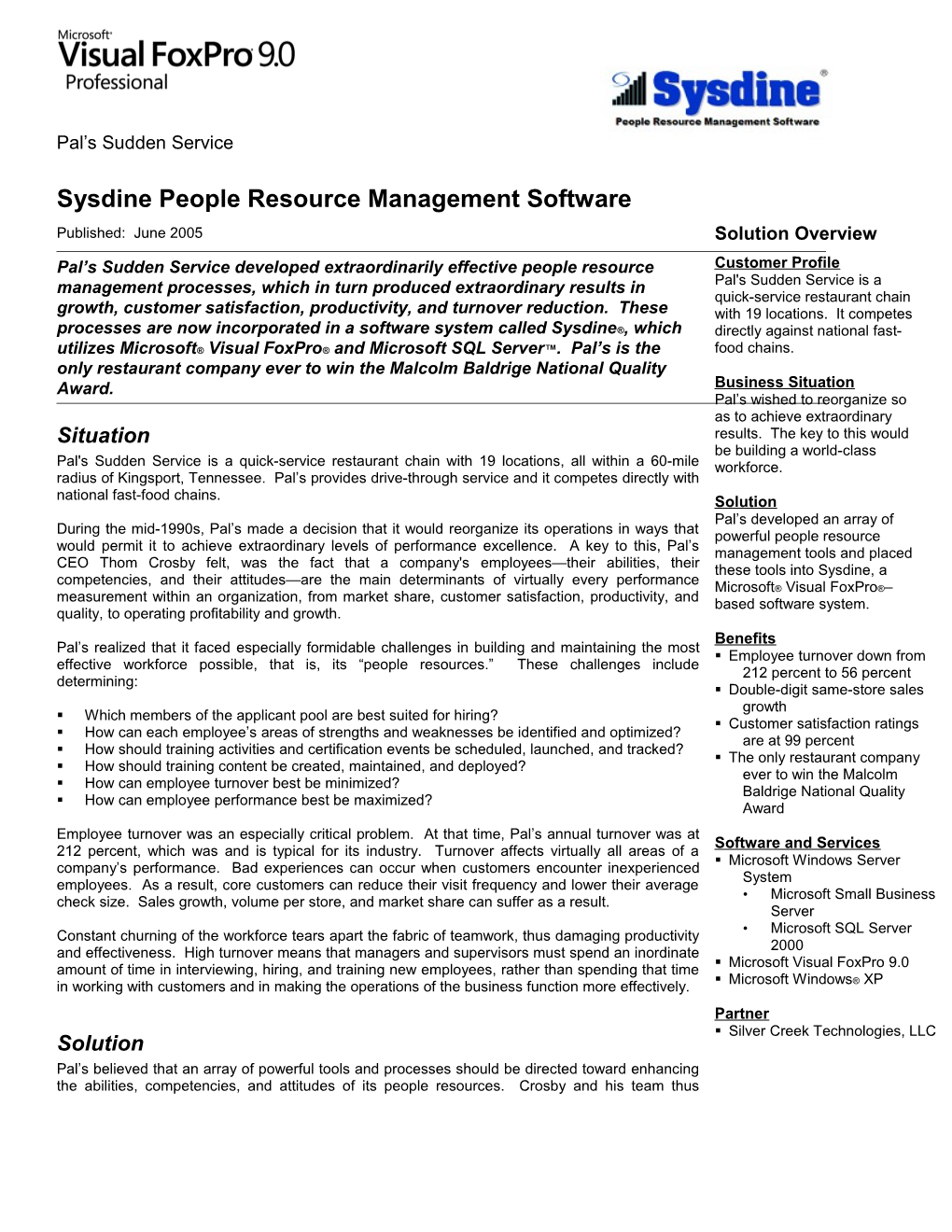 Sysdine People Resource Management Software