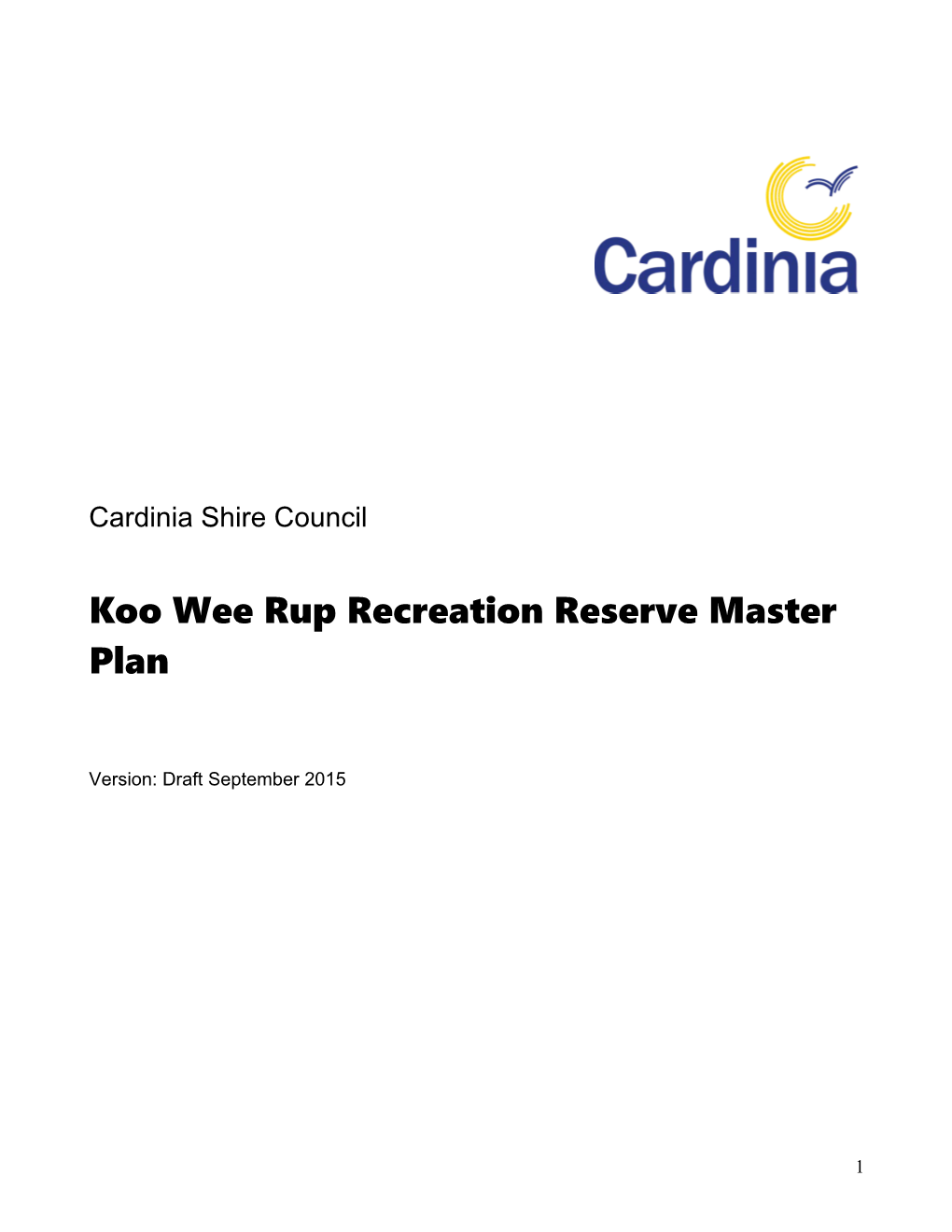 Koo Wee Ruprecreation Reserve Master Plan