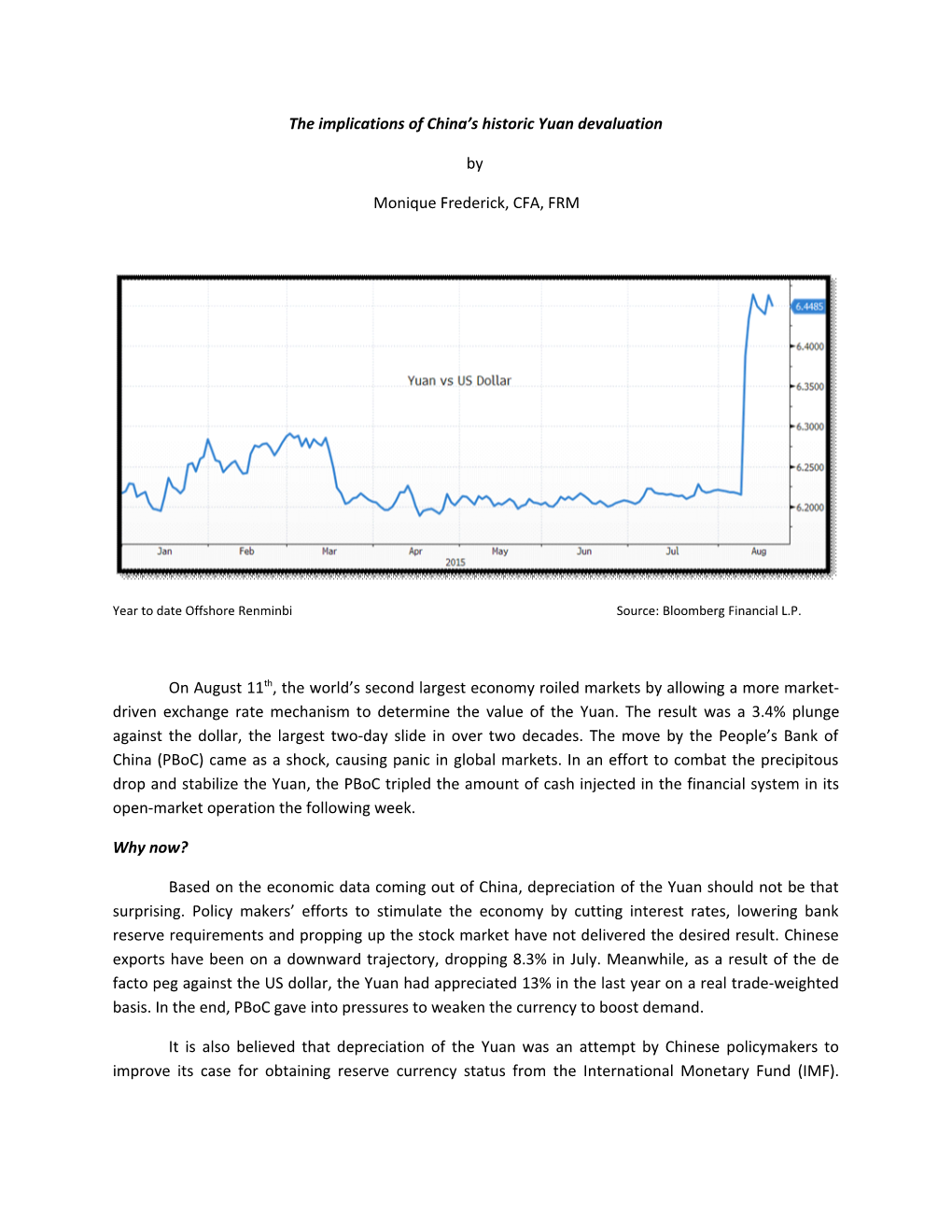 The Implications of China S Historic Yuan Devaluation