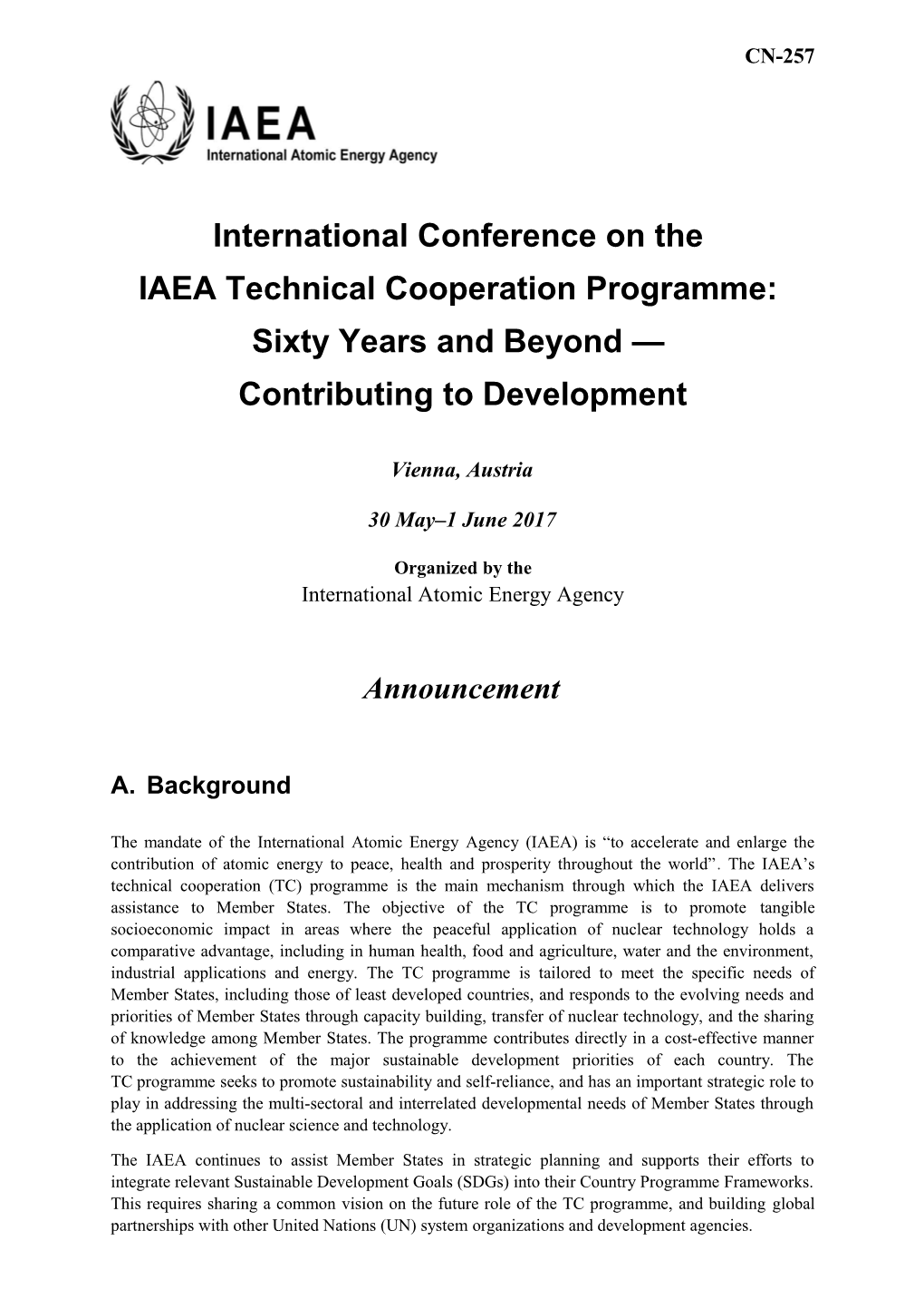 IAEA Technical Cooperation Programme