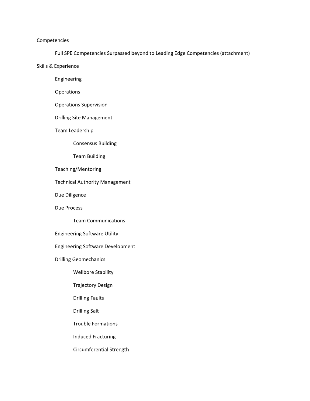 Full SPE Competencies Surpassed Beyond to Leading Edge Competencies (Attachment)