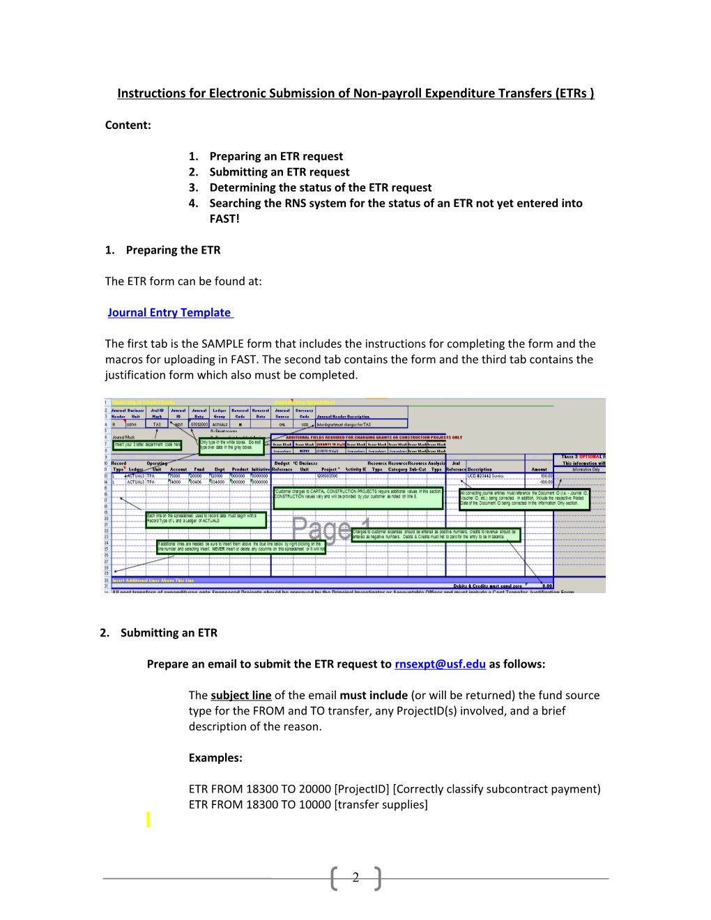 DRAFT Communication to University Regarding the New RNS for RET Tracking