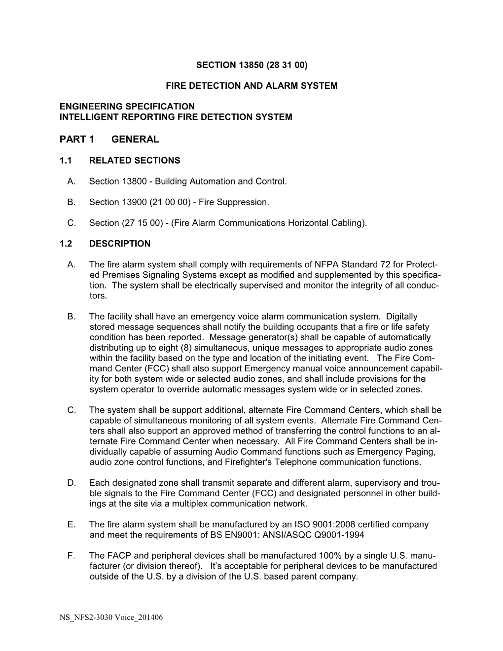 NFS2-3030 with Voice Engineering Specification (DOC)