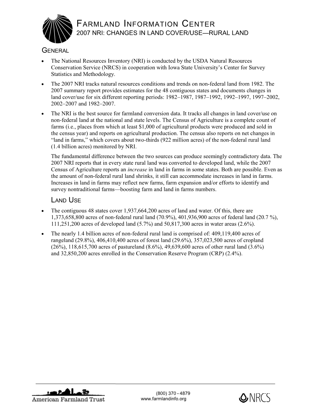 Preliminary Talking Points Related to the 2007 Census of Agriculture