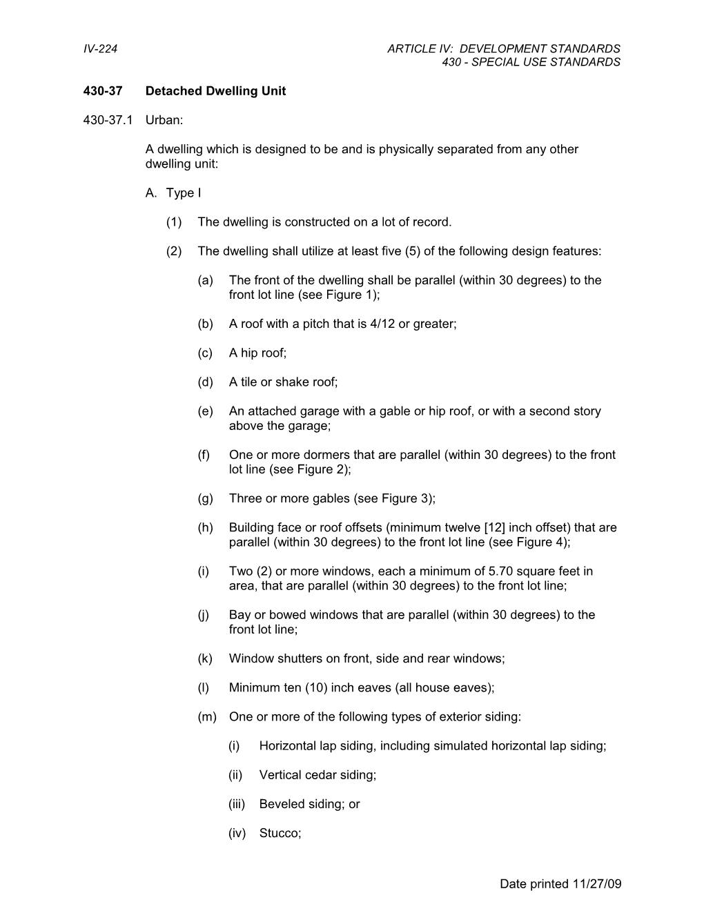 Article Iv: Development Standardsiv-1