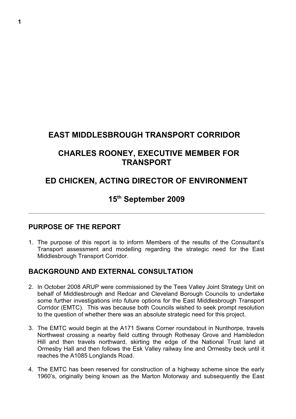 East Middlesbrough Transport Corridor
