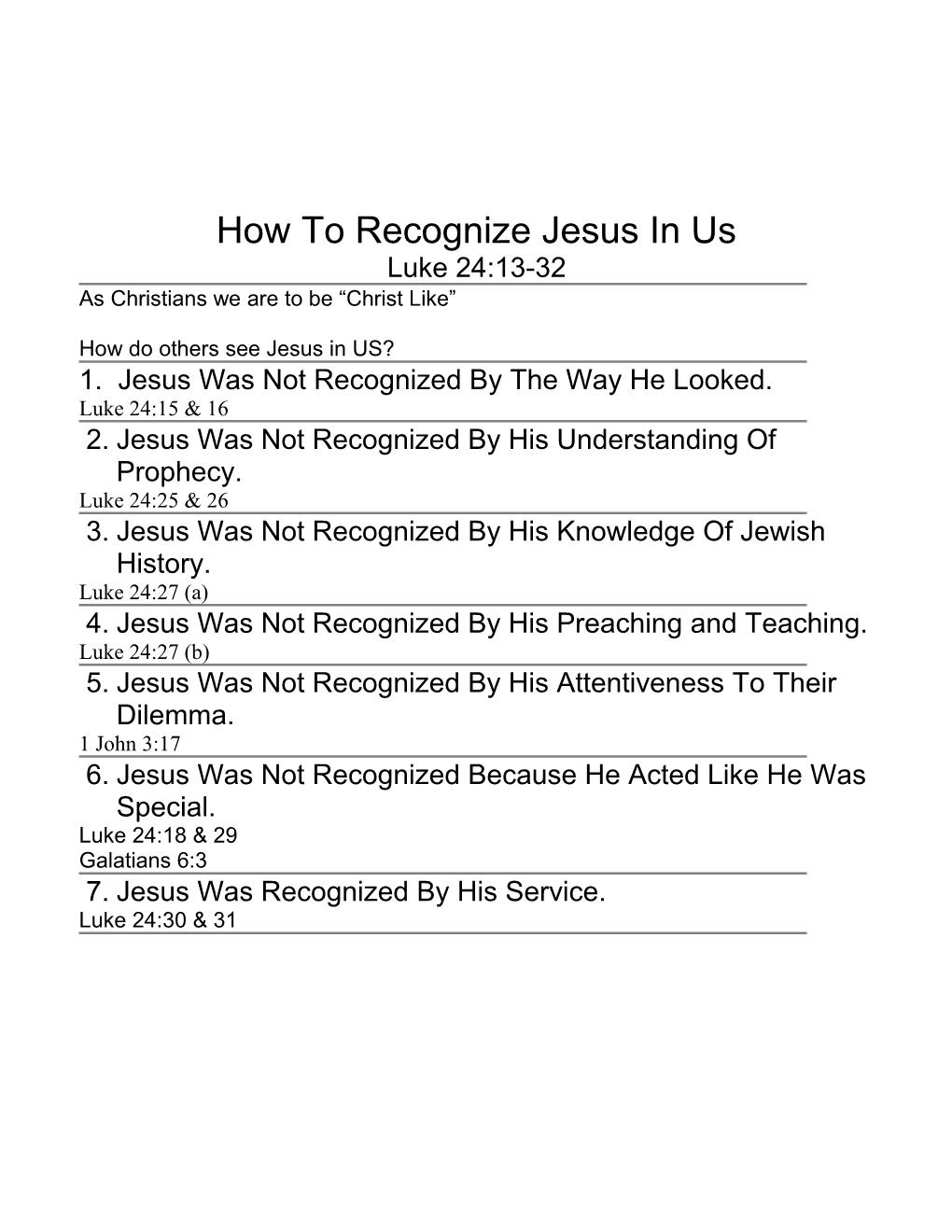 How to Recognize Jesus in Us
