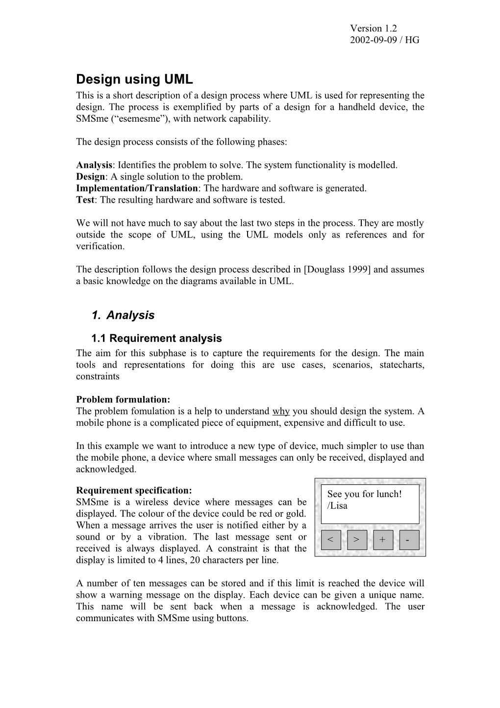 Design Using UML