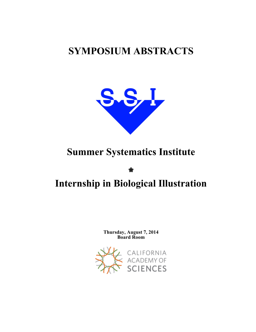 Symposium Abstracts