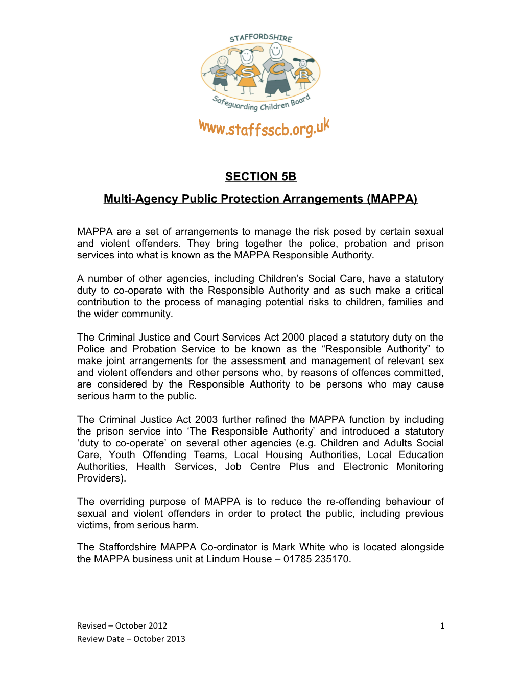 Multi-Agency Public Protection Arrangements (MAPPA)