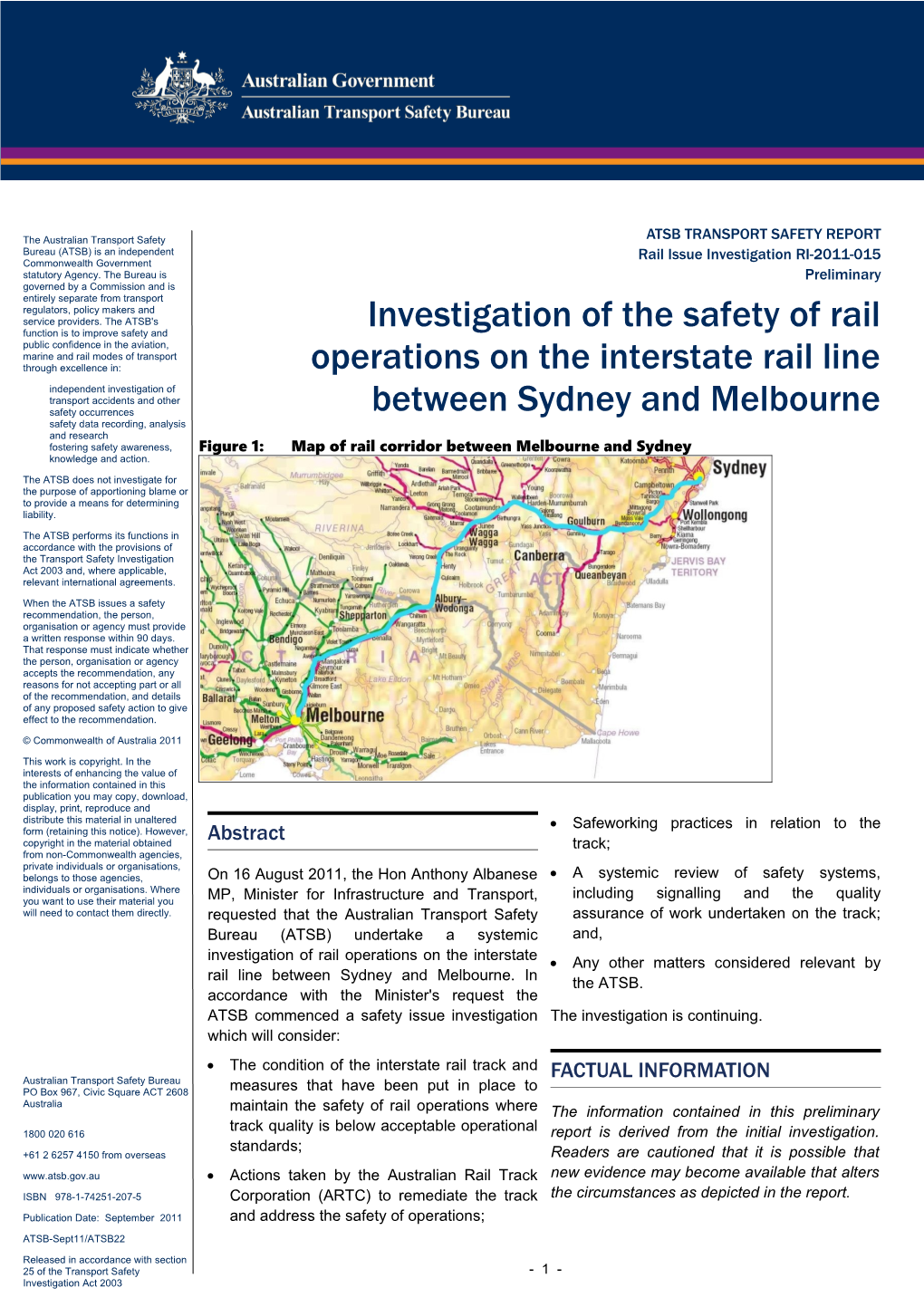 RI-2011-015 Preliminary-Report