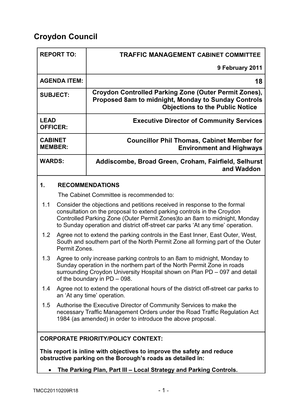 Model Report ( Issued Dec 2004)