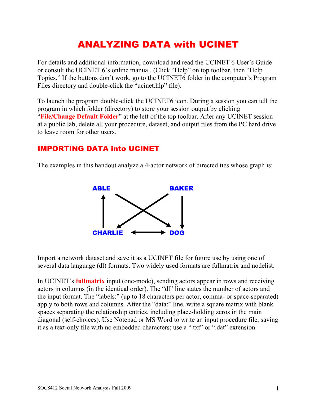 Introduction to Network Analysis