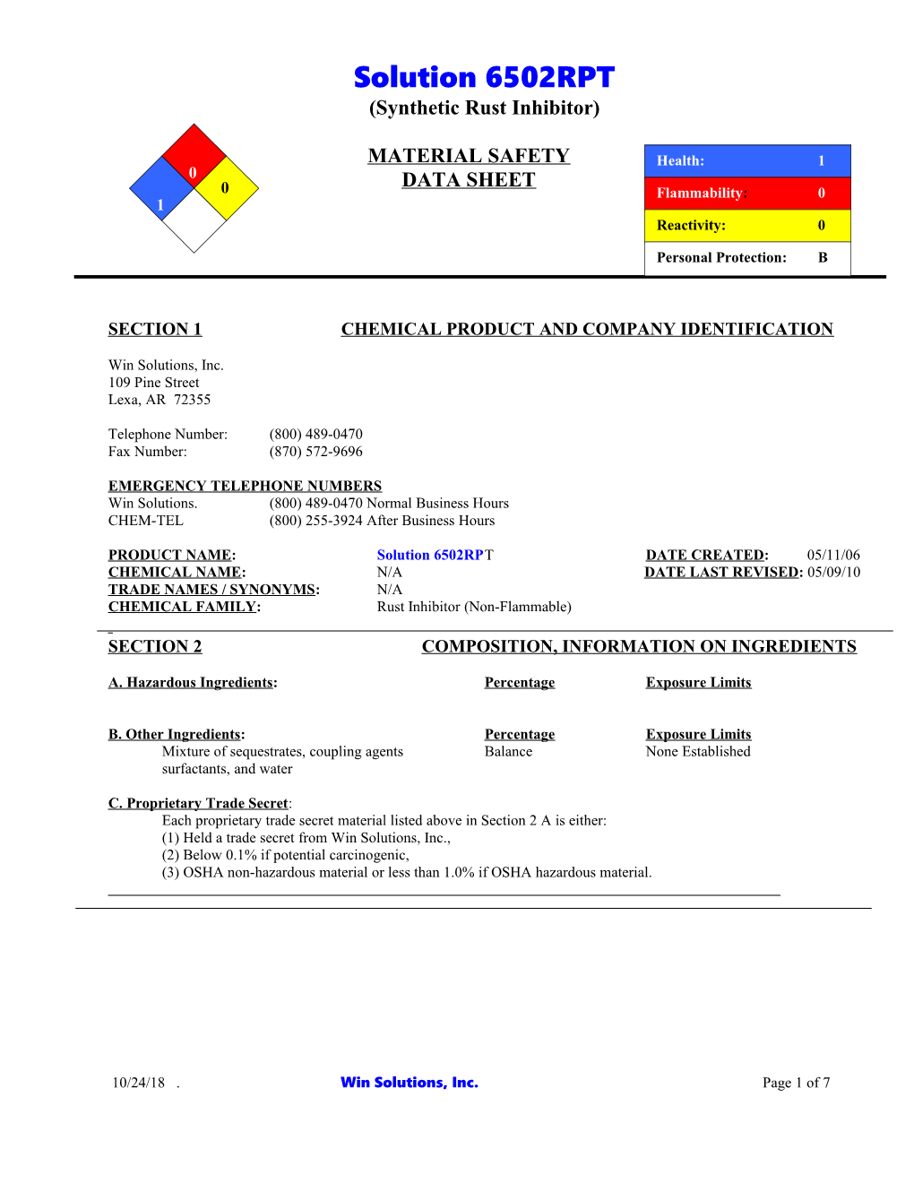 Chemical Product and Company Identification