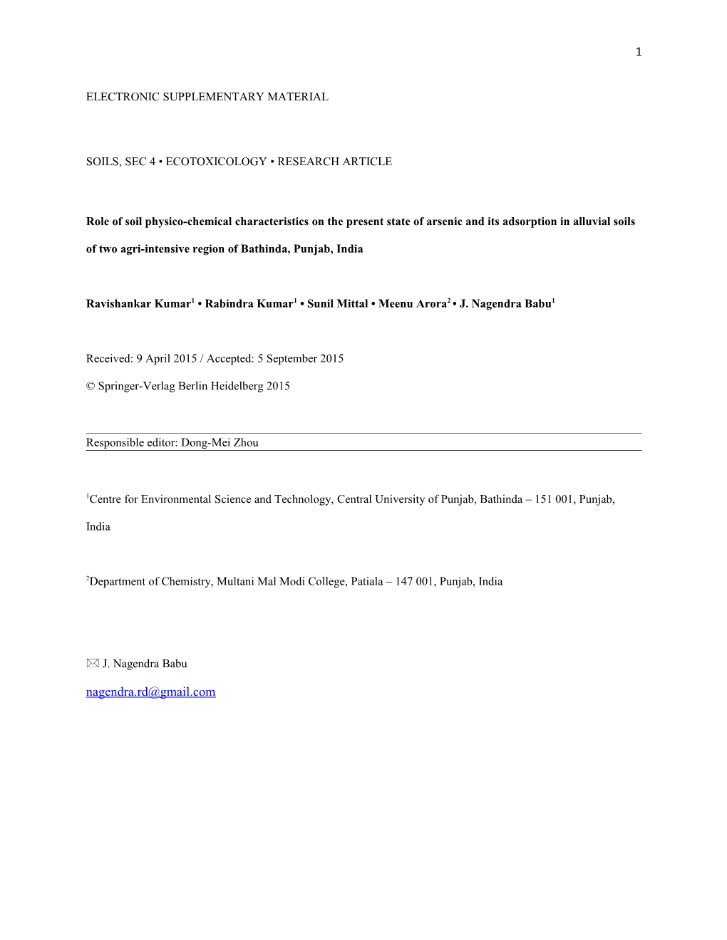 Soils, Sec 4 Ecotoxicology Research Article