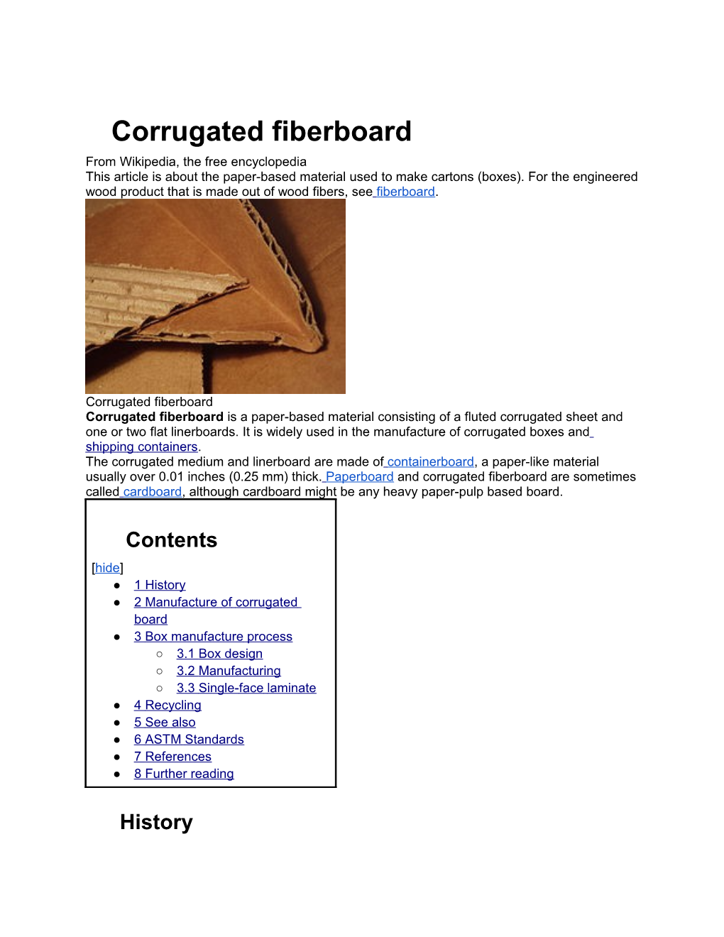 Corrugated Fiberboard