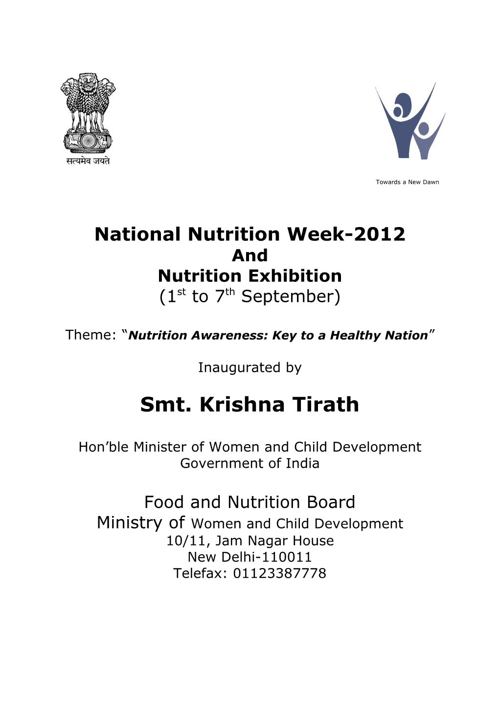 National Nutrition Week-2012