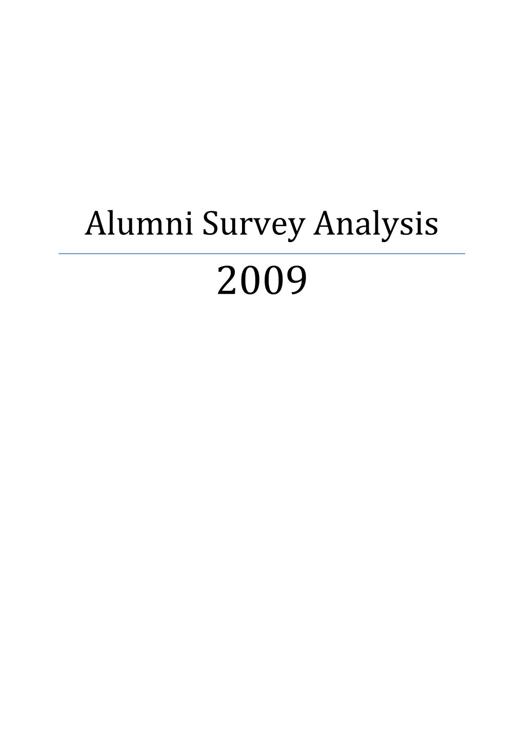 Alumni Survey Analysis