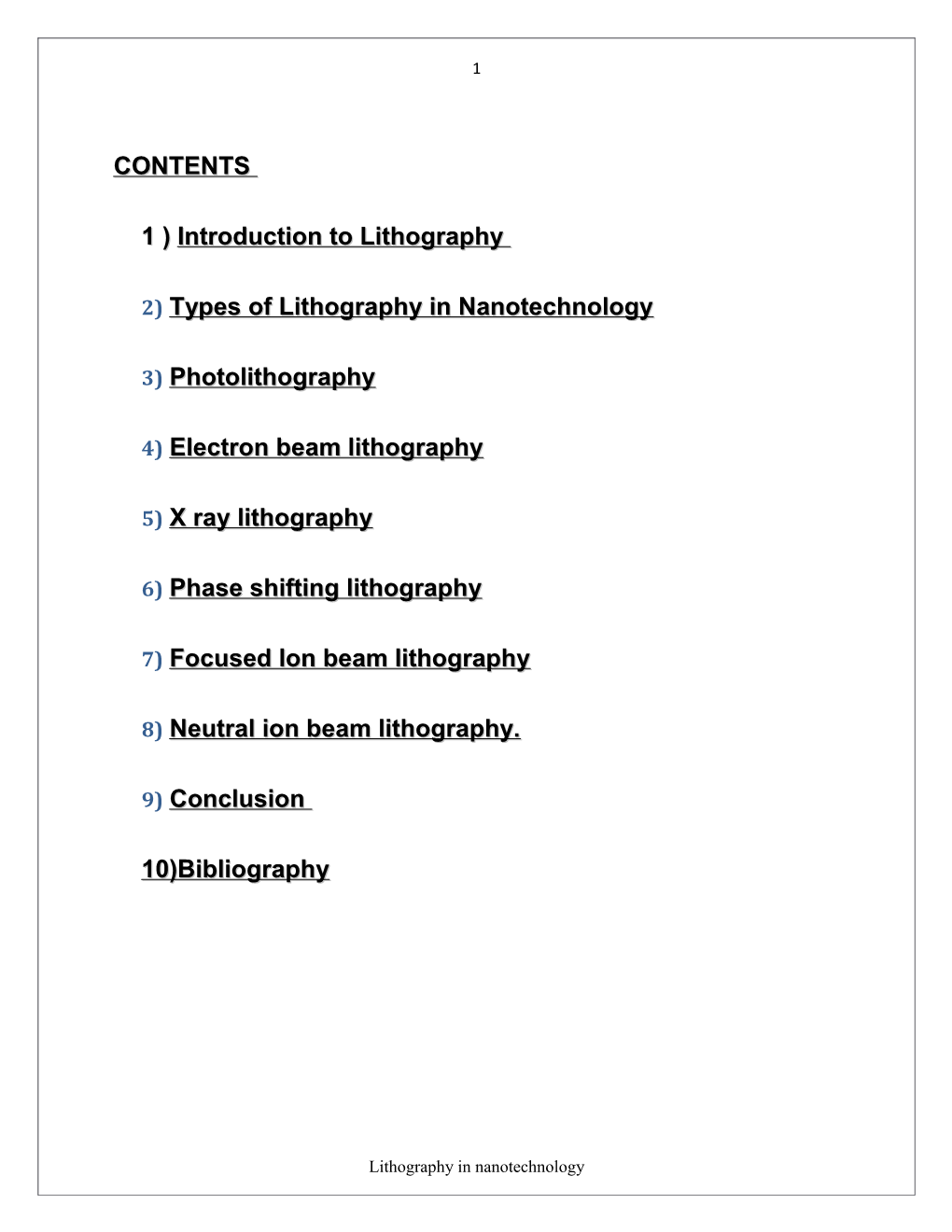 1 )Introduction to Lithography