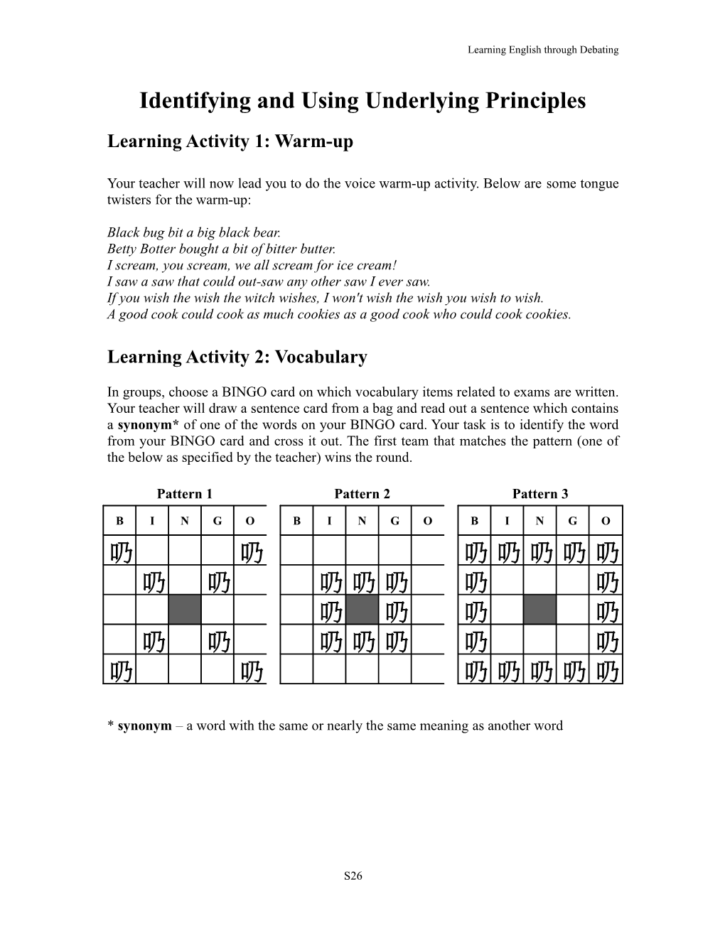 Identifying and Using Underlying Principles