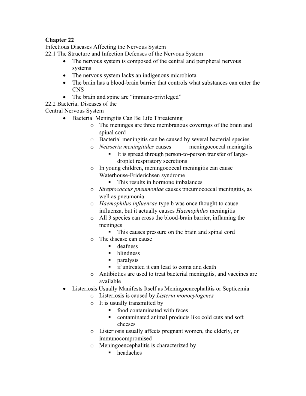 Infectious Diseases Affecting the Nervous System