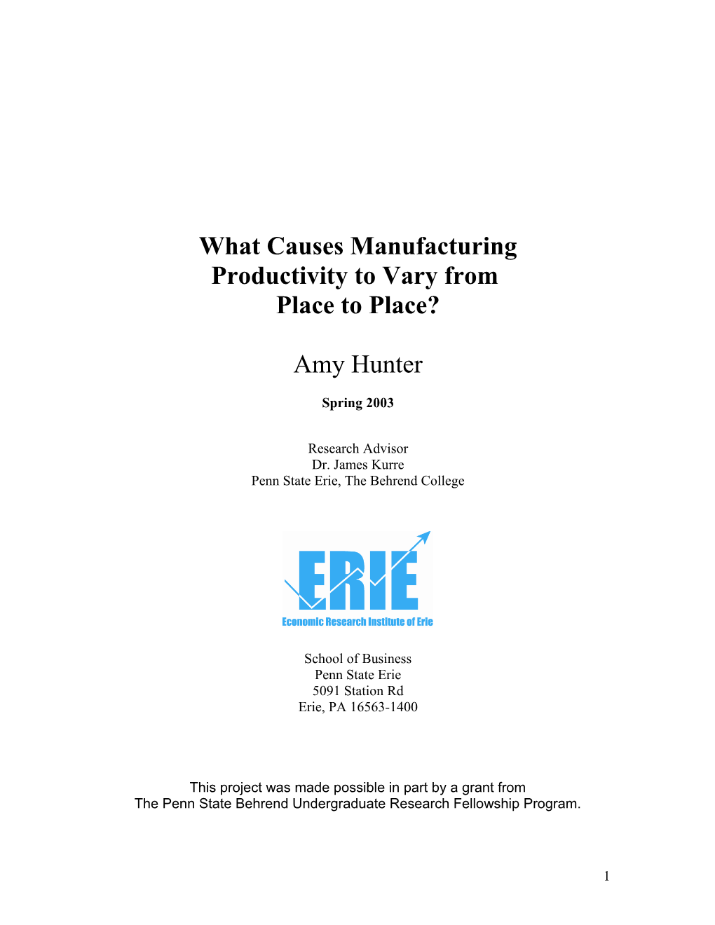 What Causes Manufacturing