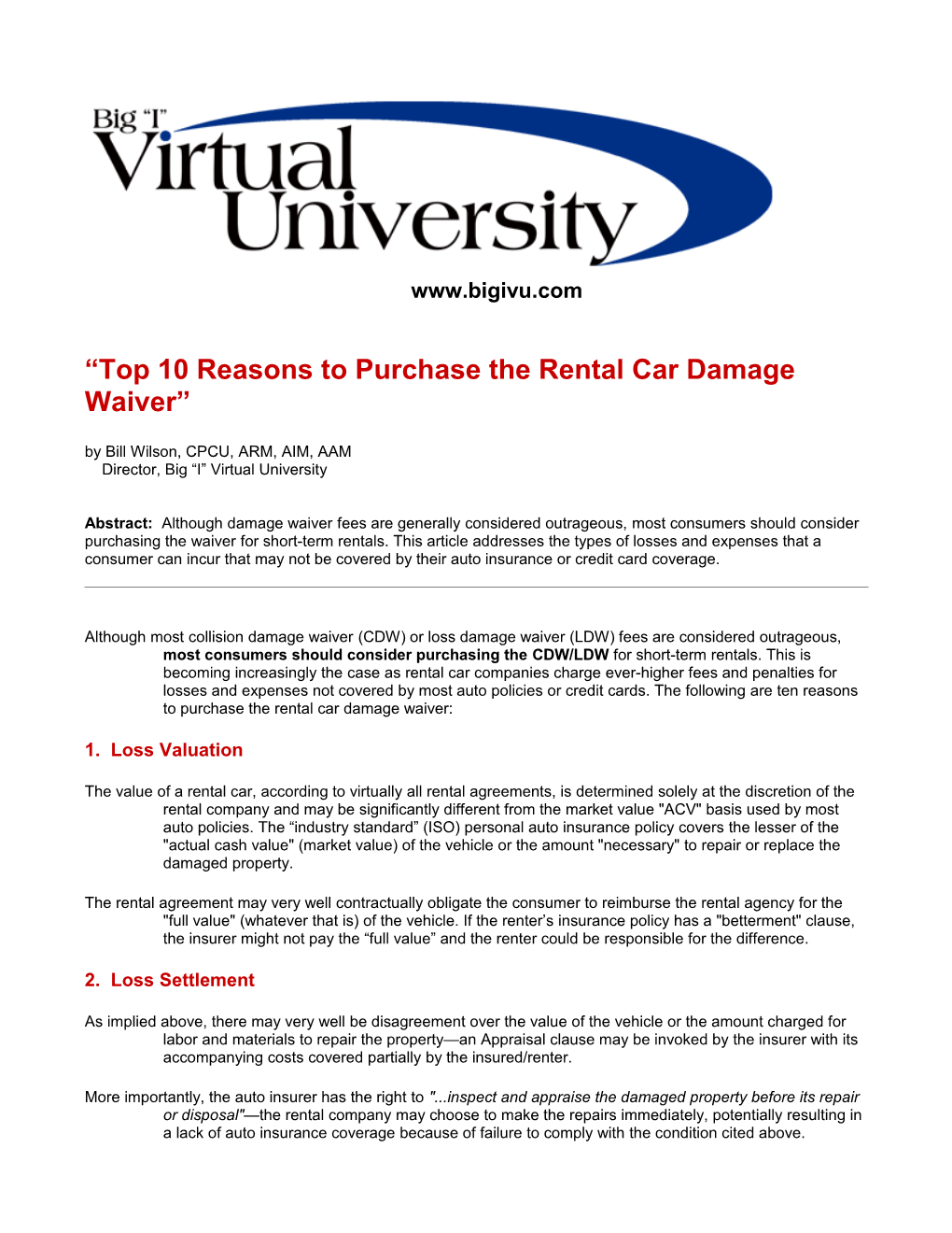 Top 10 Reasons to Purchase the Rental Car Damage Waiver