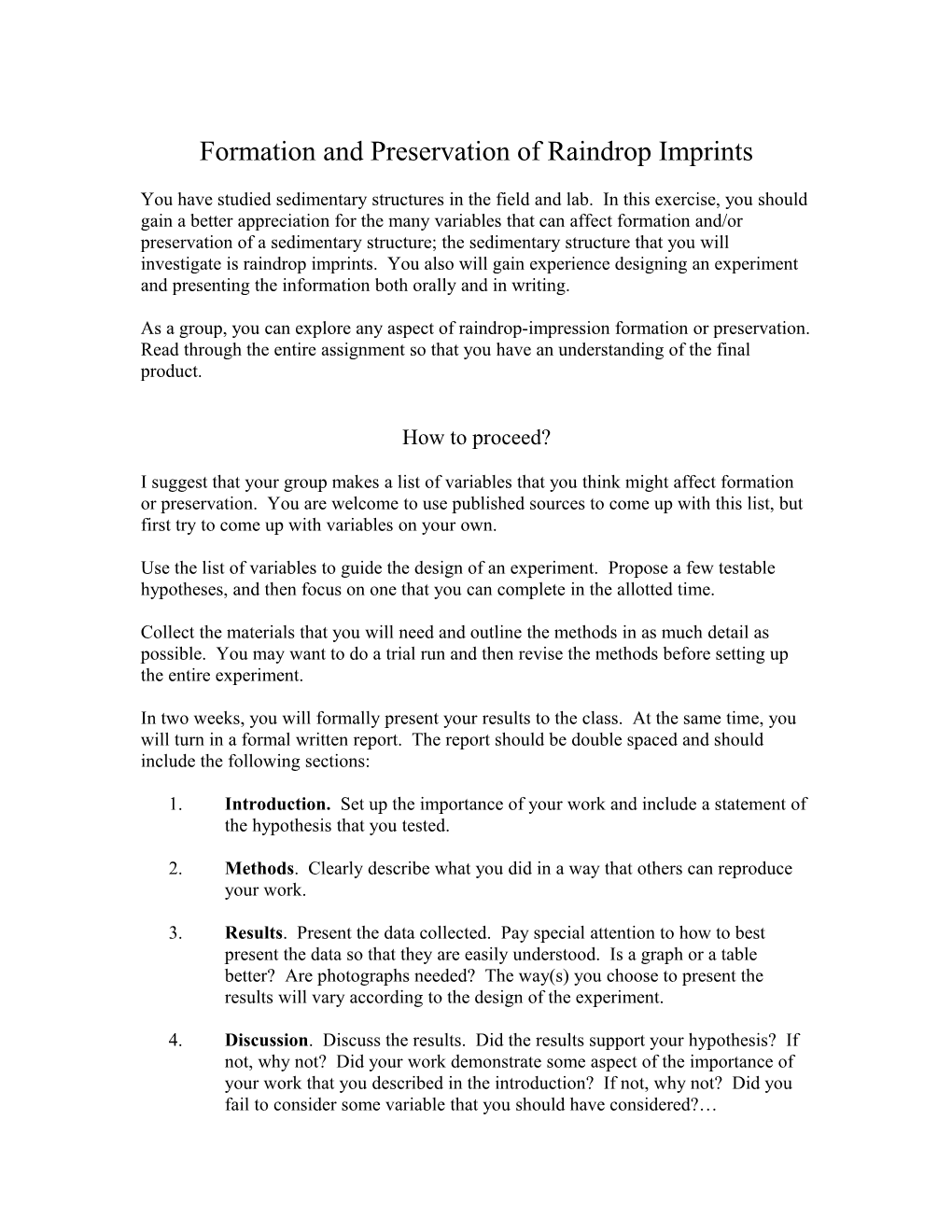 Formation and Preservation of Raindrop Imprints