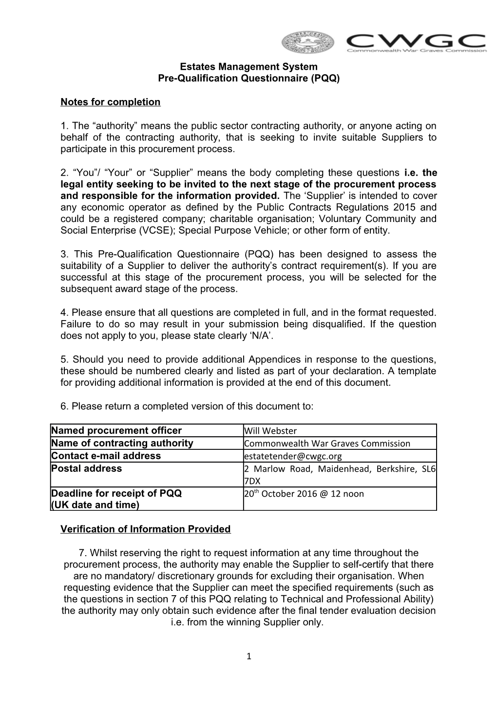 CWGC Blank Document