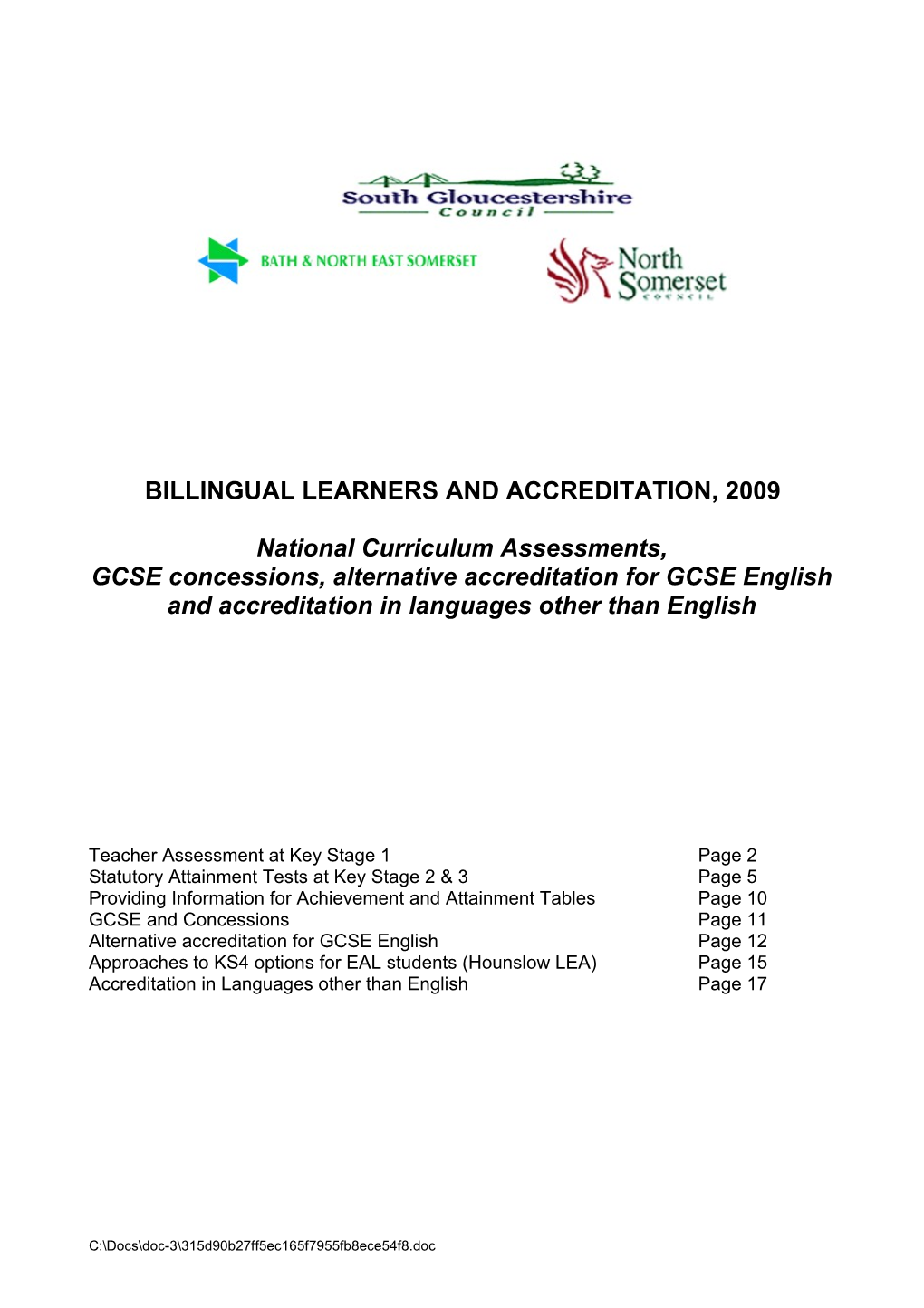 National Curriculum Assessments 2008