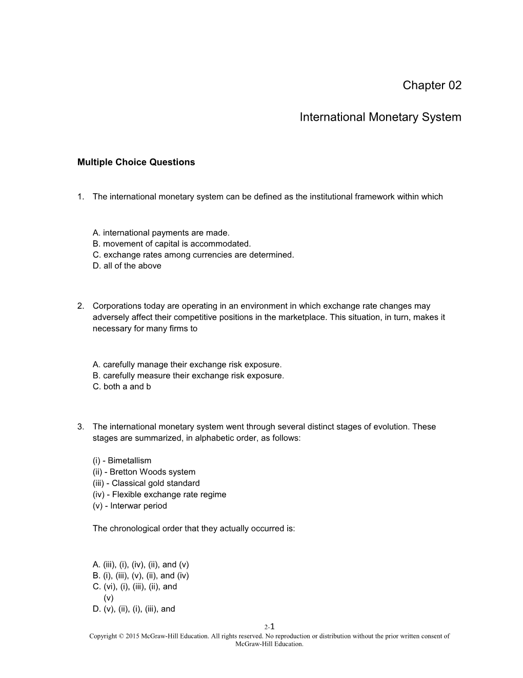 International Monetary System