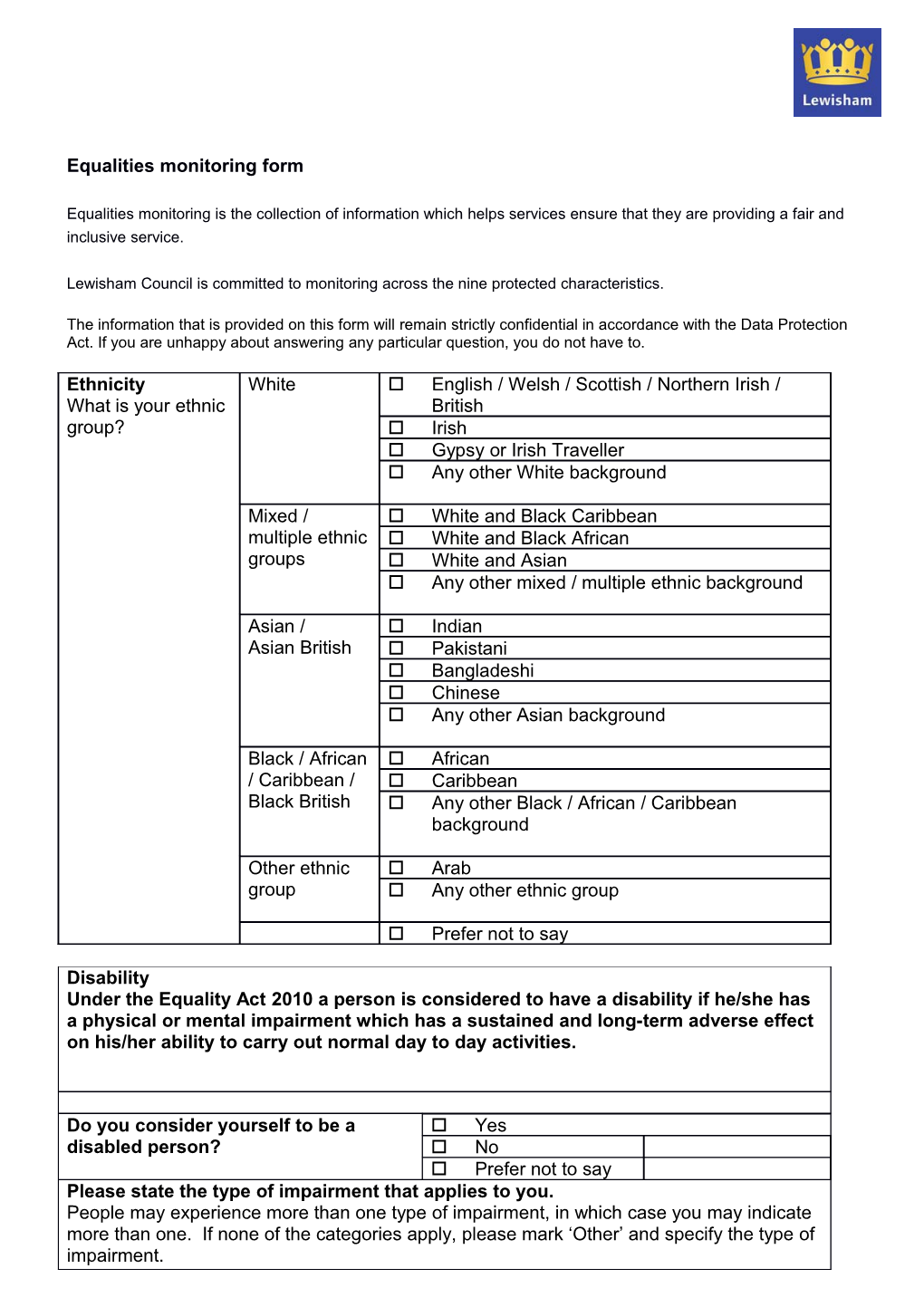 Application for Secondment