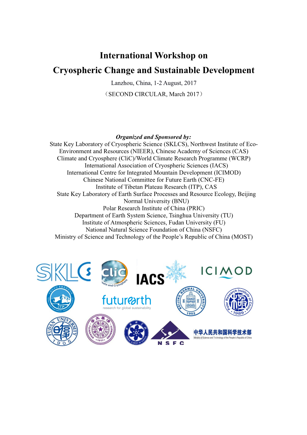 Cryospheric Change and Sustainable Development