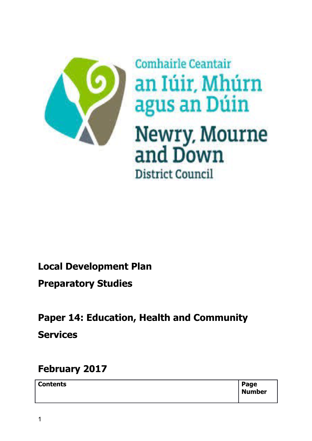 Paper 14: Education, Health and Community Services