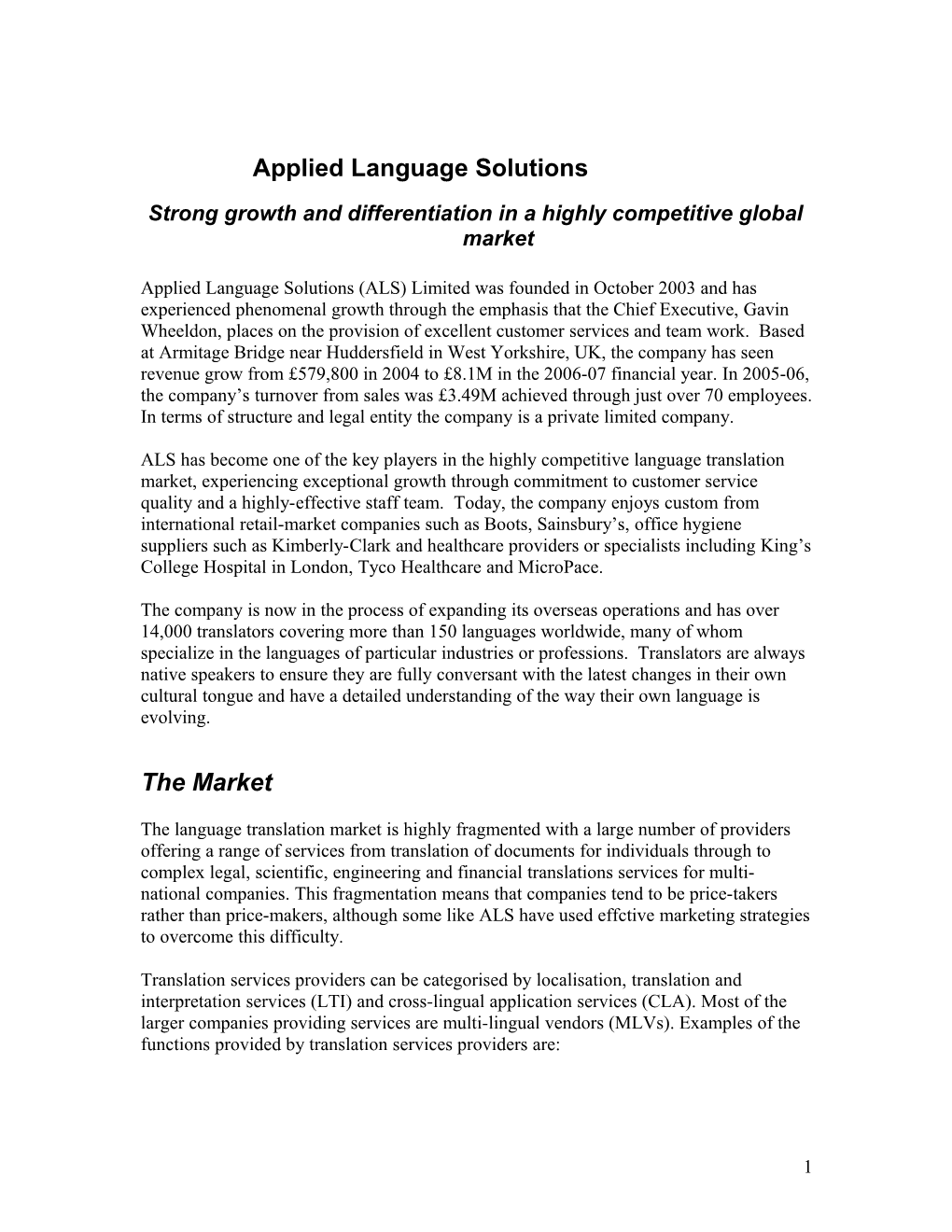 Applied Language Solutions