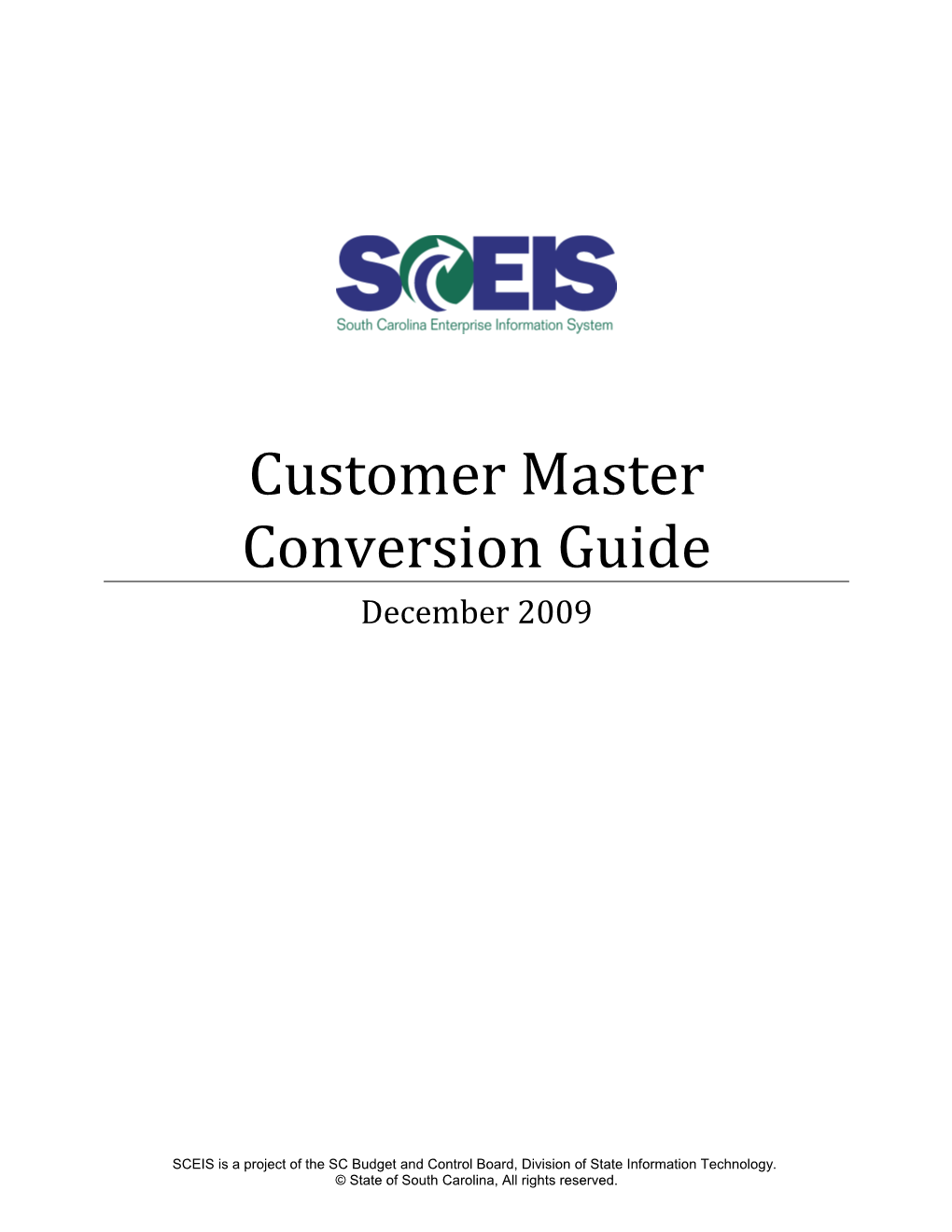 Customer Master Conversion Guide