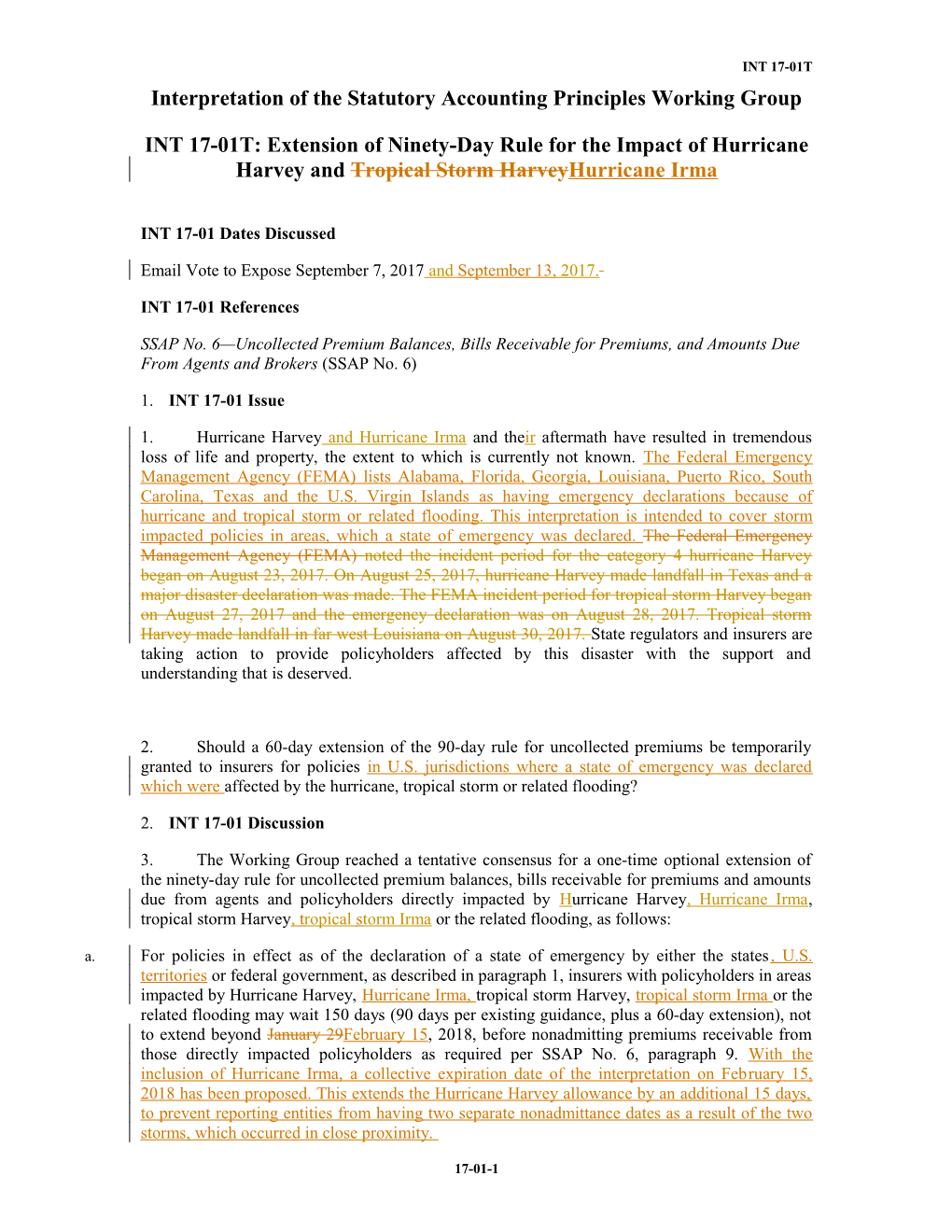 Interpretation of the Emerging Accounting Issues Working Group