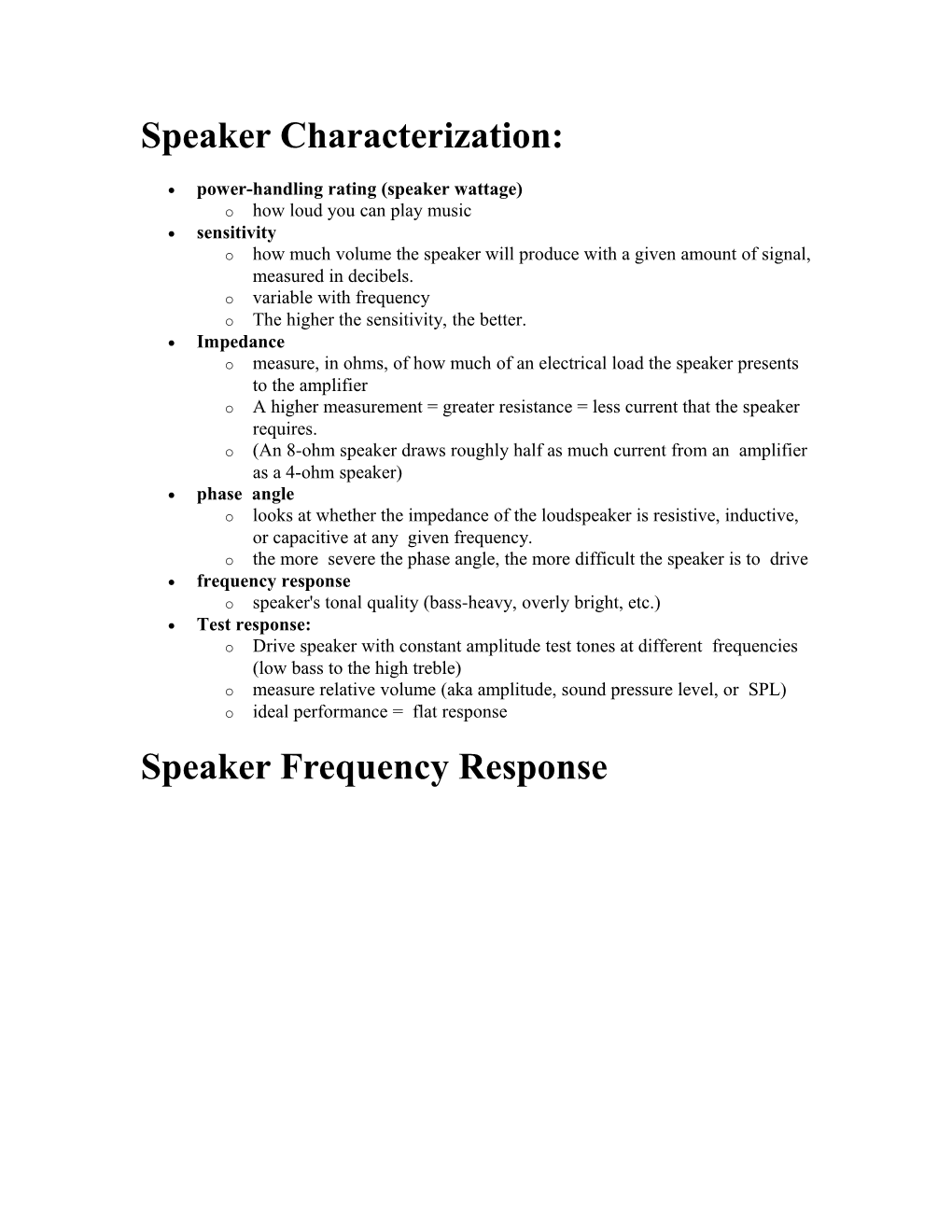 Speaker Characterization