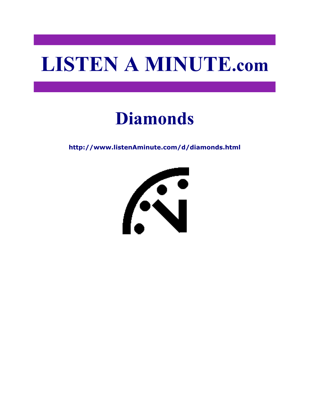 Listen a Minute.Com - ESL Listening - Diamonds