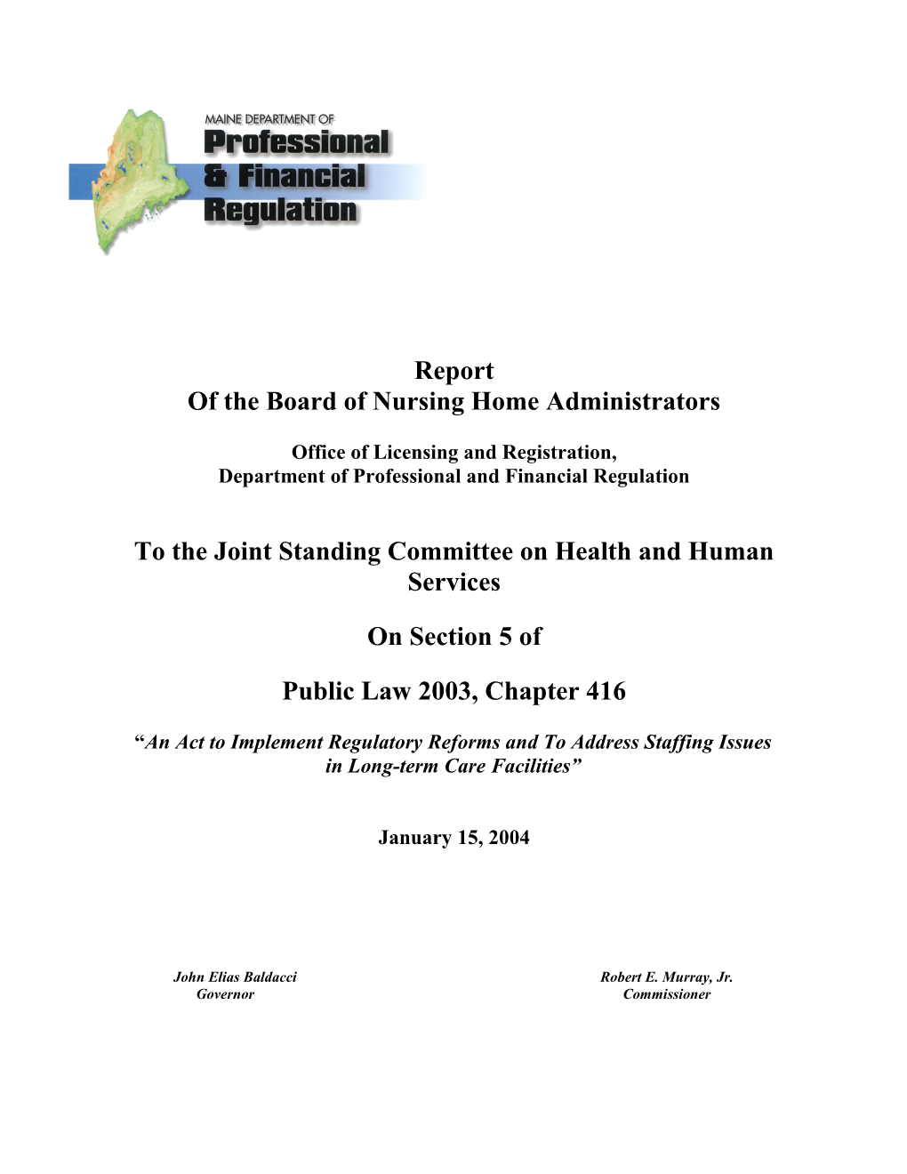 Of the Board of Nursing Home Administrators