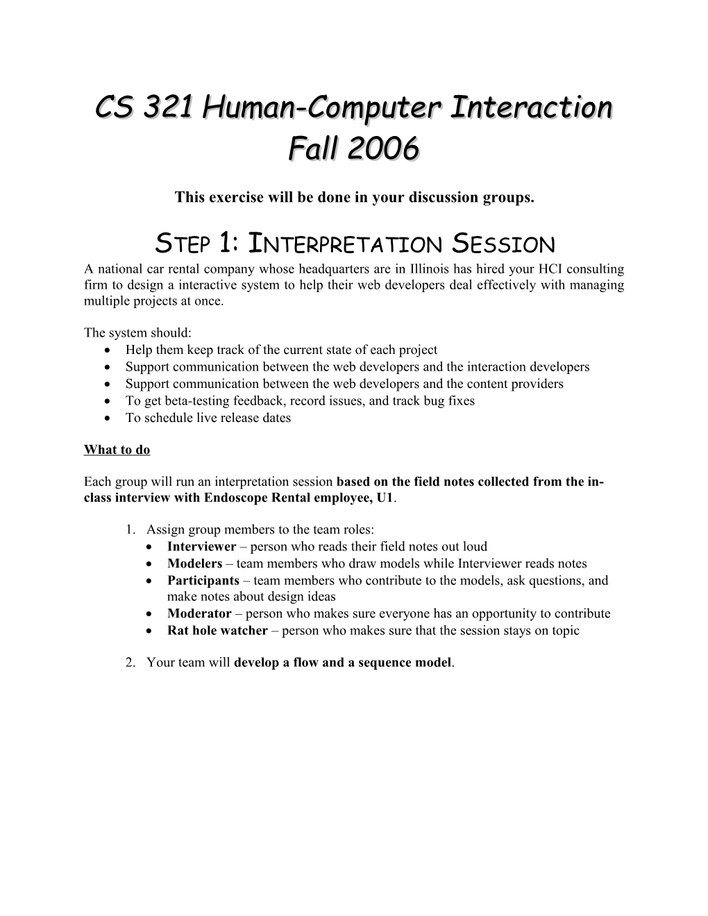 Cs 321 Human-Computer Interaction