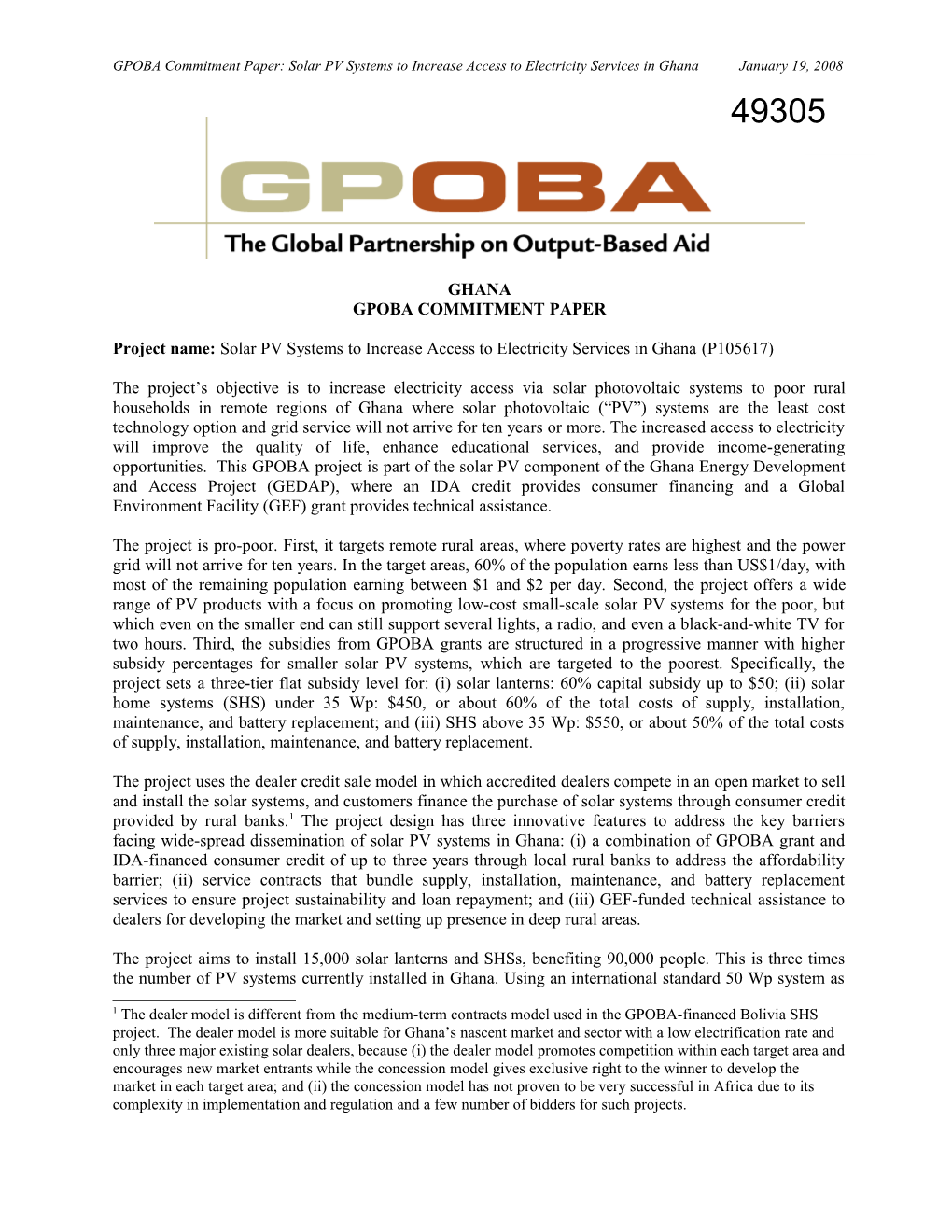 Gpoba Commitment Paper