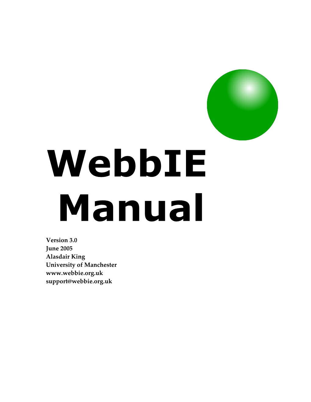 Webbie Manual