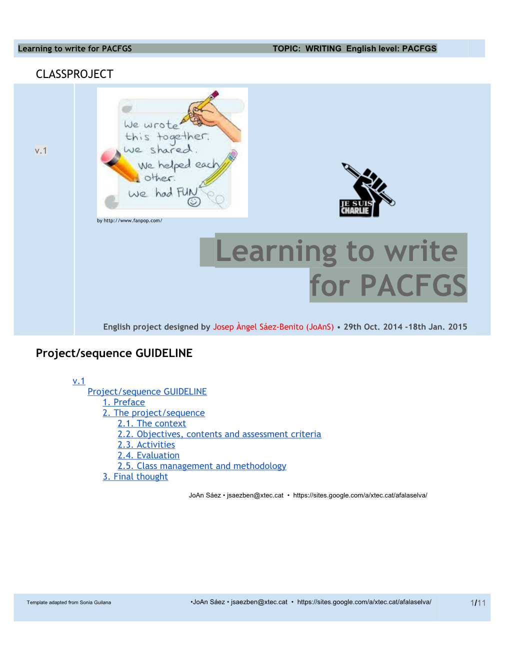 Project/Sequence GUIDELINE