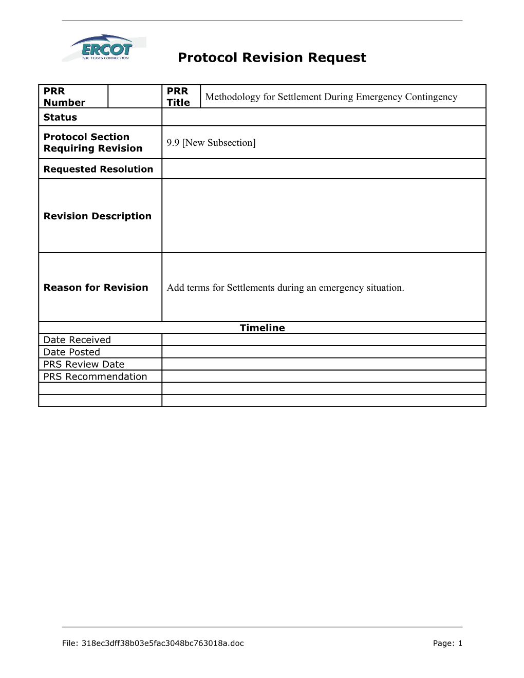 9.9Interim Methodology for Settlement During Emergency Contingency