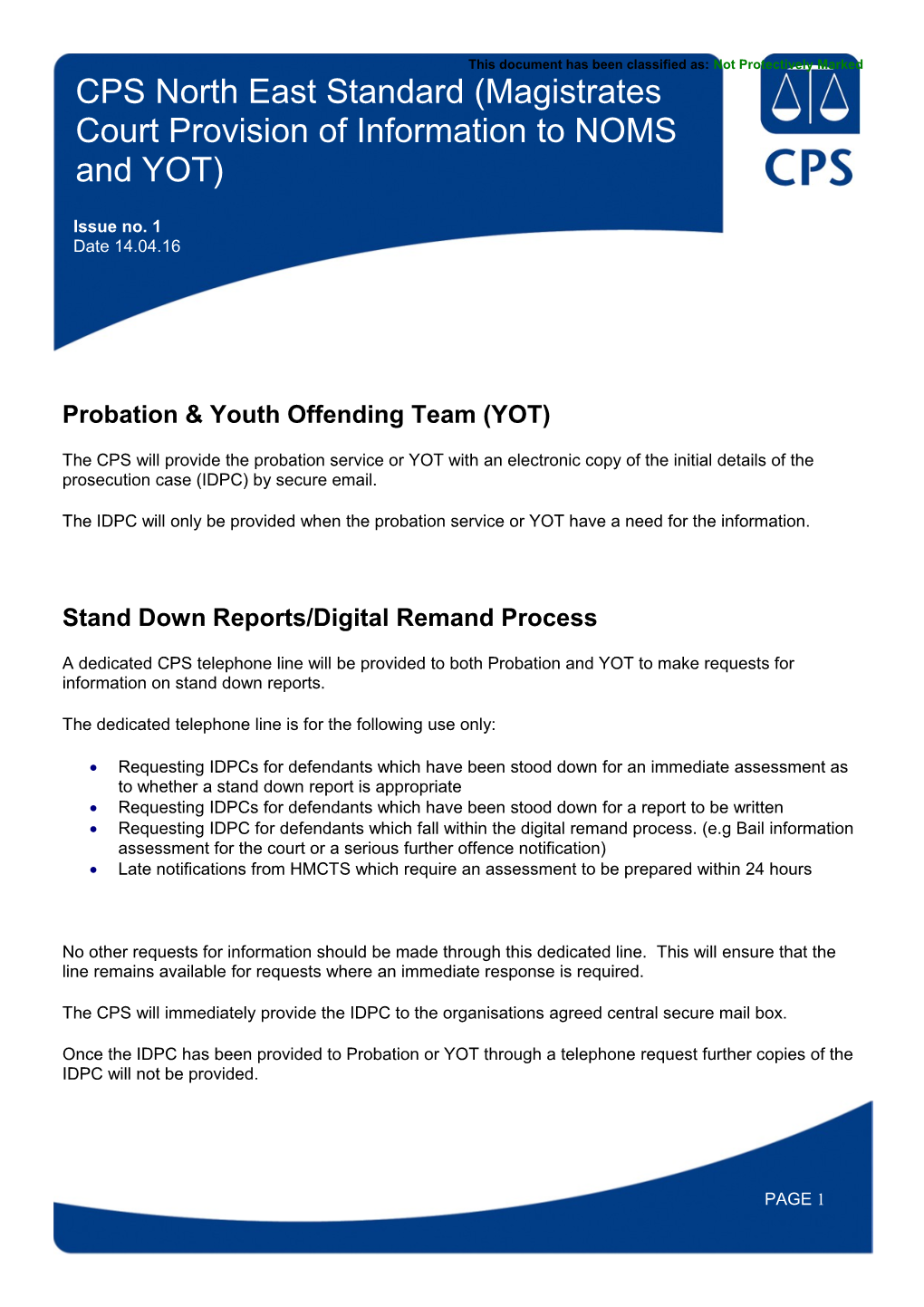 CPS North East Sending Secure Email Standard