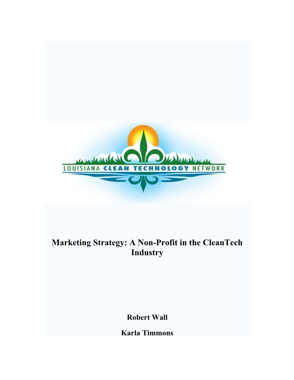 Marketing Strategy: a Non-Profit in the Cleantech Industry