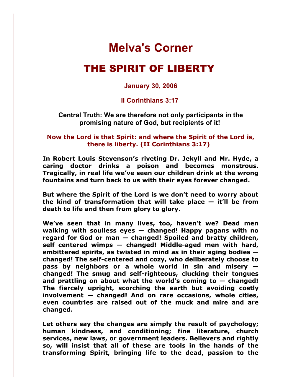 The Spirit of Liberty